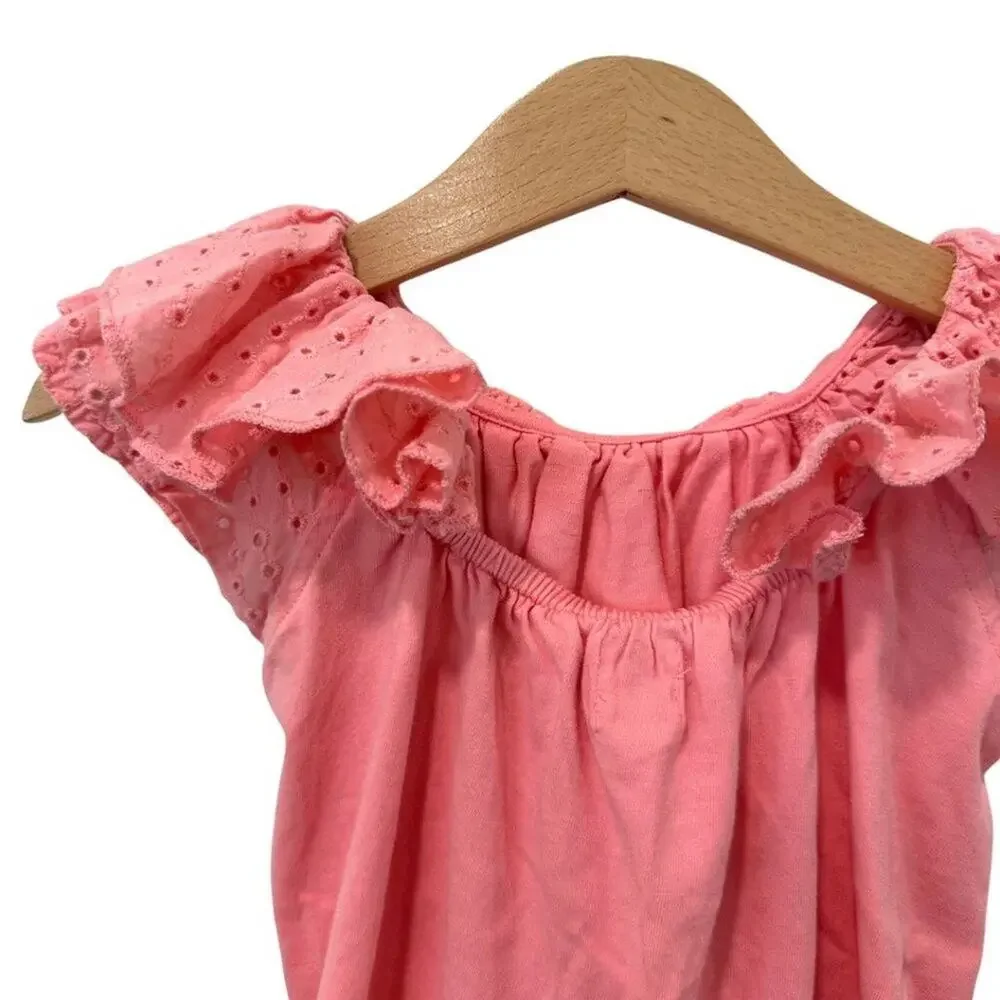 Gap Sleeveless Cotton Blouse in Coral 2T